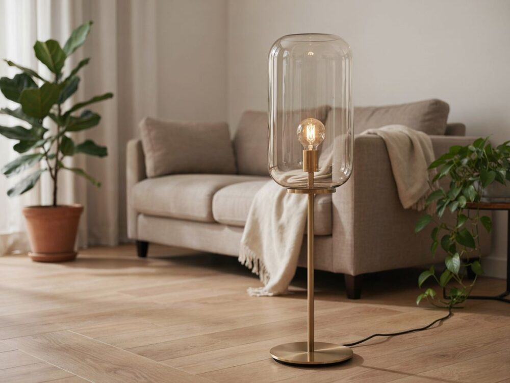 nowoczesna lampa podłogowa